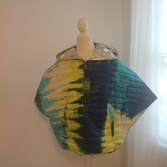 ROYLN Cropped Hi-Low Poncho - XS/S NWT - Picture 2 of 8